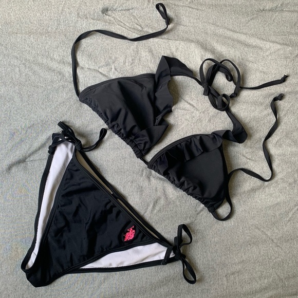 U.S Polo Assn. Ruffle Bikini Set - Picture 1 of 4